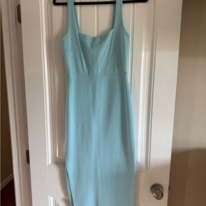 Elegant Blue Sleeveless Dress